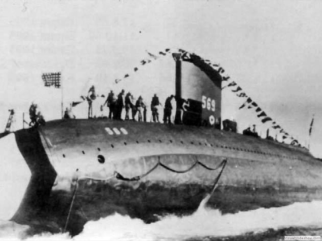 USS Albacore (SS-569) was launched Aug 1, 1953