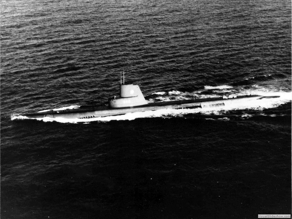 USS Diodon (SS-349) after her GUPPY conversion 1948.